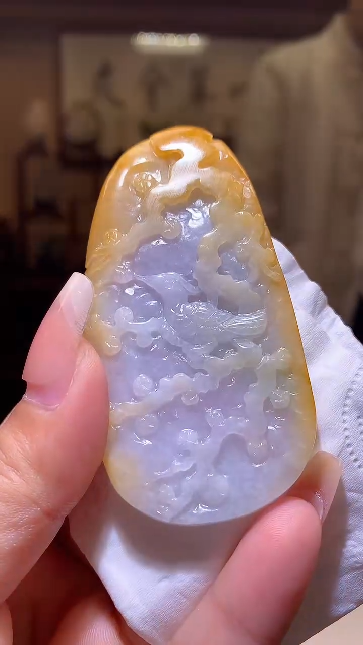 【闪购商品】定制翡翠未镶嵌1085xx-毛货挂件20
