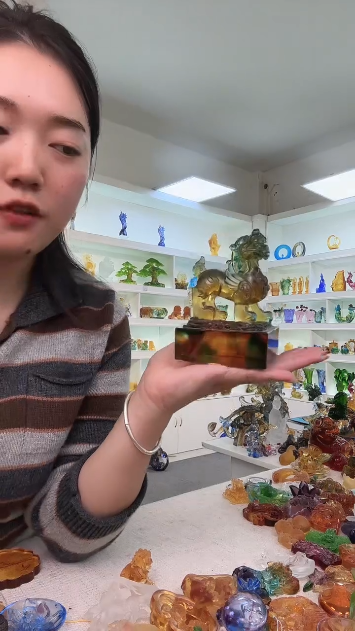 手工艺品琉璃貔貅印章