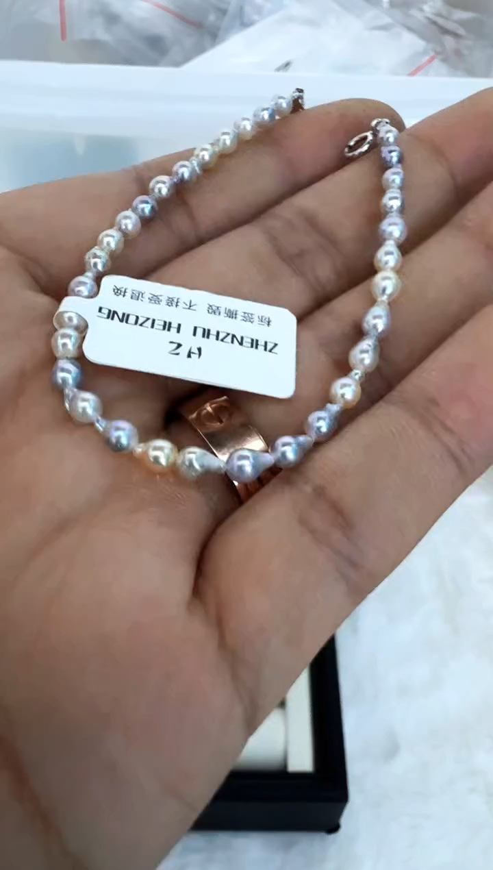 【闪购商品】海水珍珠手链银S925镶嵌手链