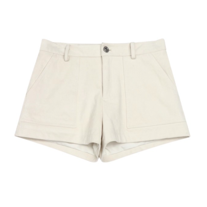 高端货~质感挂麂皮阔腿休闲裤大口袋工装短裤女秋冬新款加厚靴裤