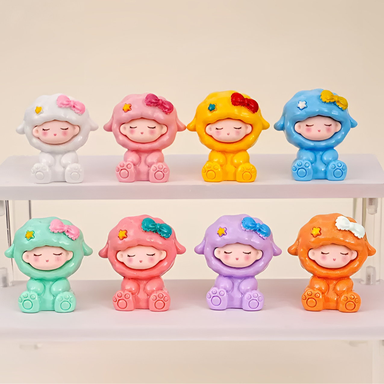 【对对碰】大号蝴蝶结乖乖羊工艺品小摆件萌系可爱桌面礼物创意摆件