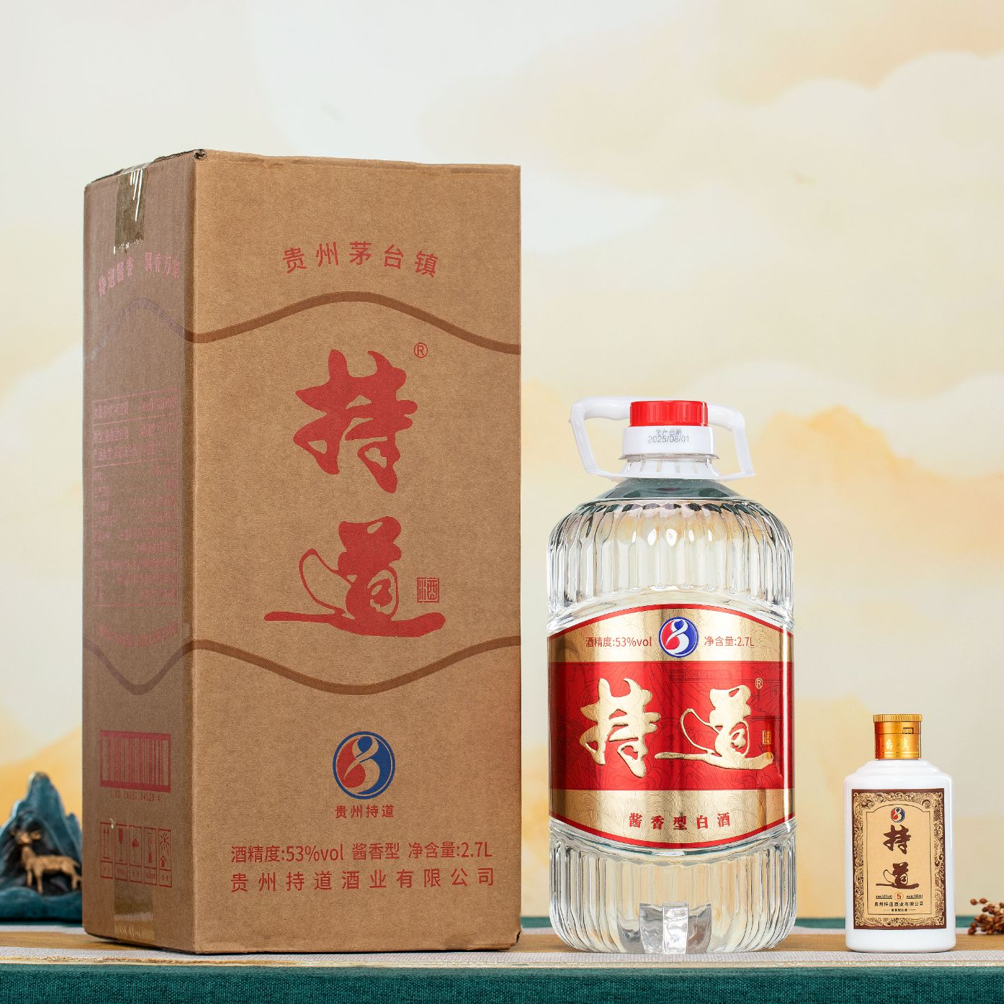 CHIDAO/持道酱香型白酒 53度 2.7L/桶53度2.7L