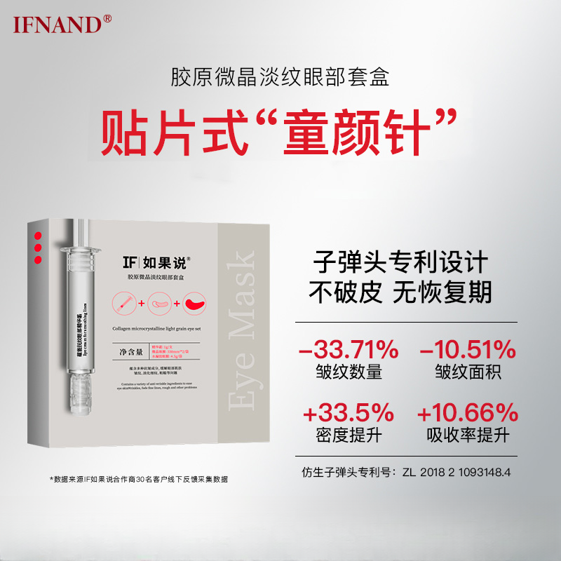 【IFNAND如果说】填充胶原淡化细纹干纹凹陷泪沟眼袋微晶眼膜套盒