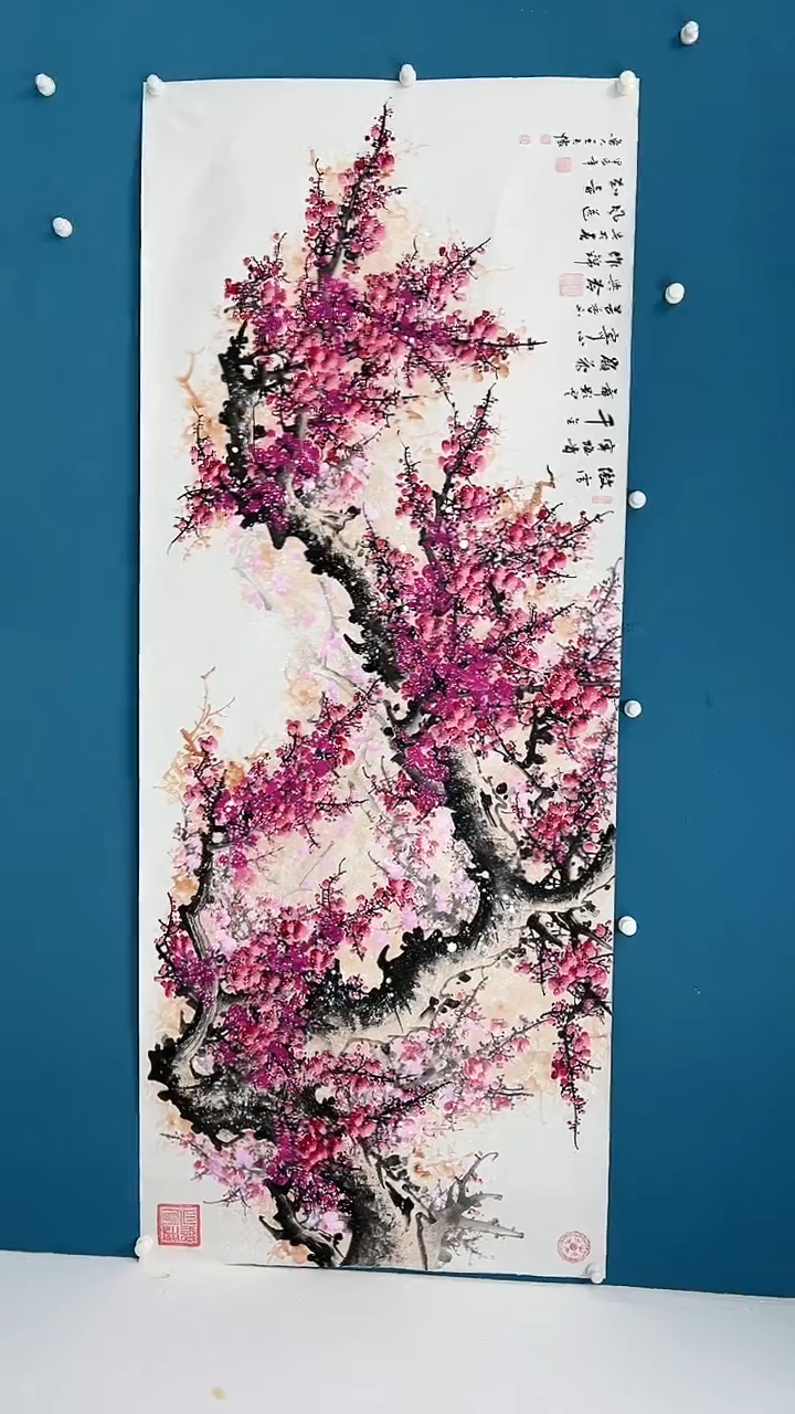 【闪购商品】国画2.17-甄选-王夫怀-八尺粉梅