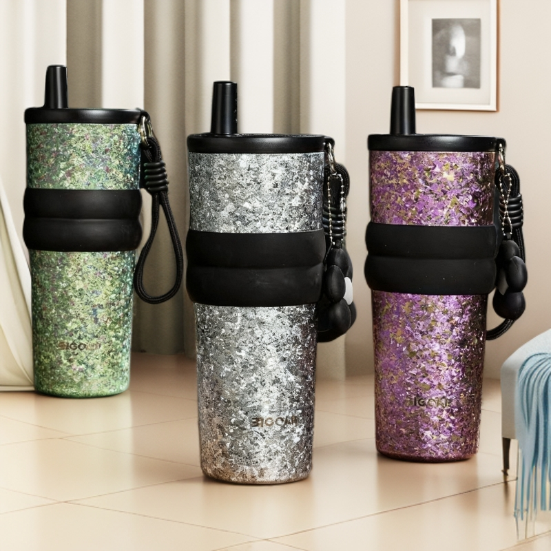 纯钛保温杯 吸管杯 新款车载 送礼便携钛杯