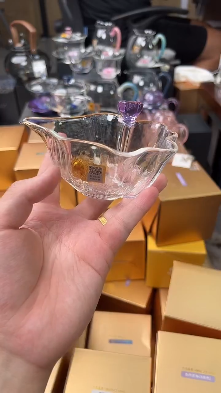 @@禾器晶彩荷吟茶海浅紫色