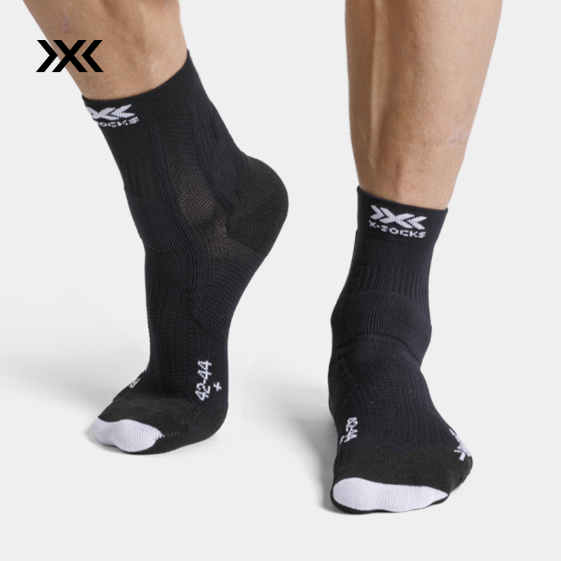 X-SOCKS  快跑4.0运动袜马拉松防滑运动袜夏季中筒XS-RQ00S23U
