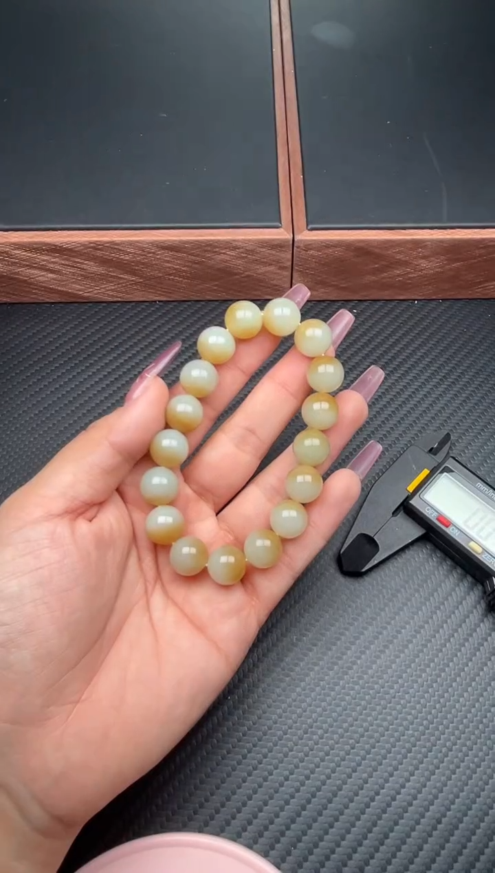 手串未镶嵌和田玉新疆和田玉若羌微色差卡12 