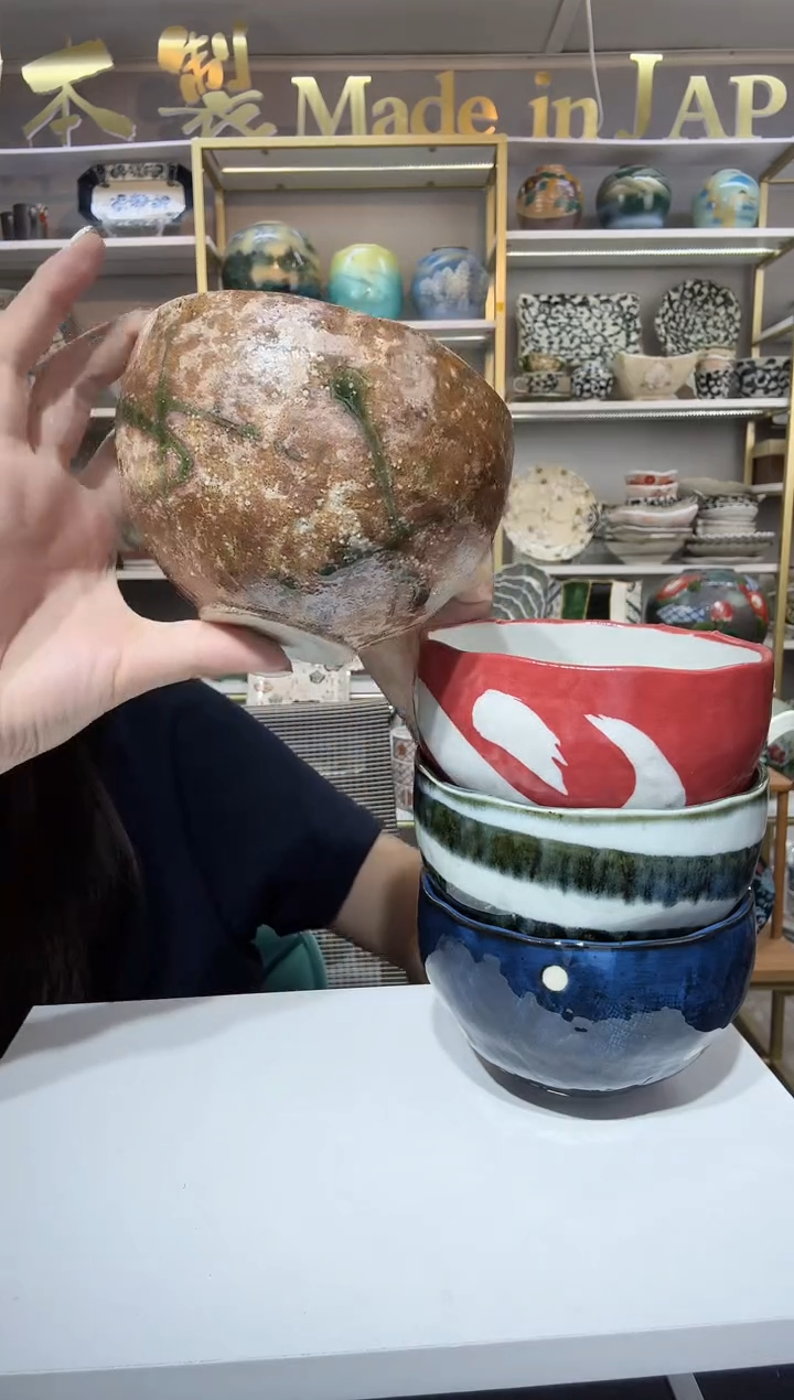 陶瓷12厘米饭碗一只棕色