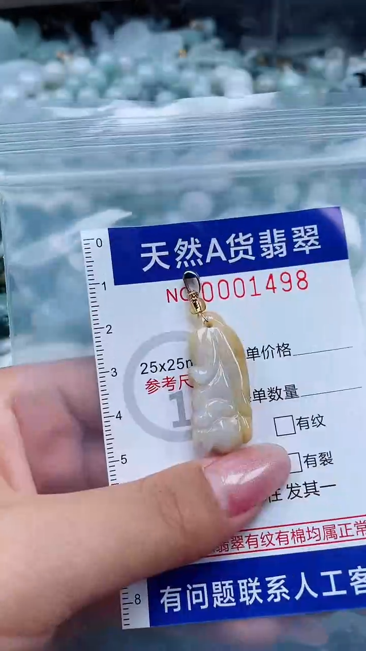 翡翠未镶嵌吊坠(不含链)                 
