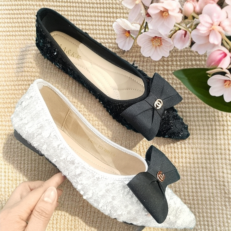 纯色夏季浅口粗跟公主防滑单鞋软底舒适尖头时尚女鞋春季休闲