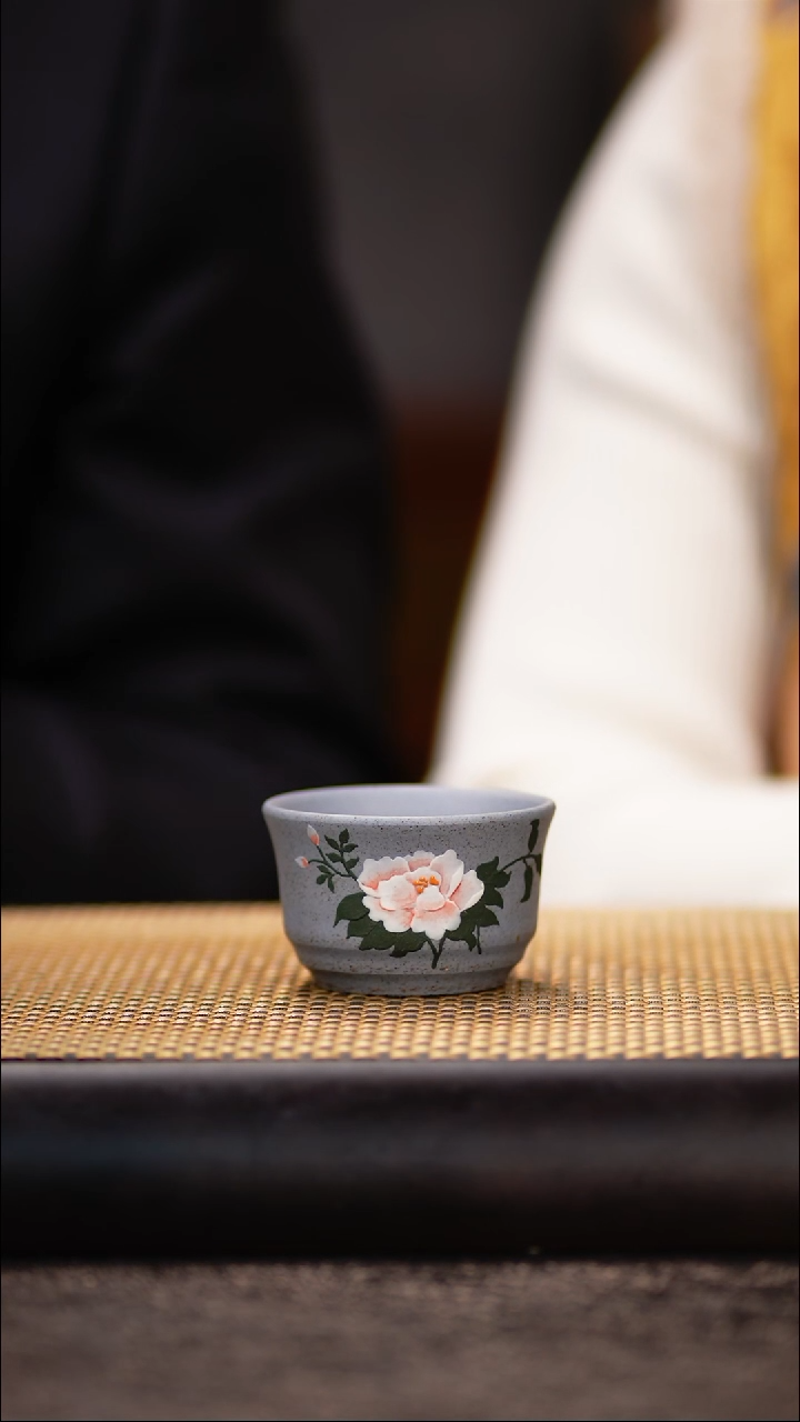 YHY36海蓝泥 牡丹杯