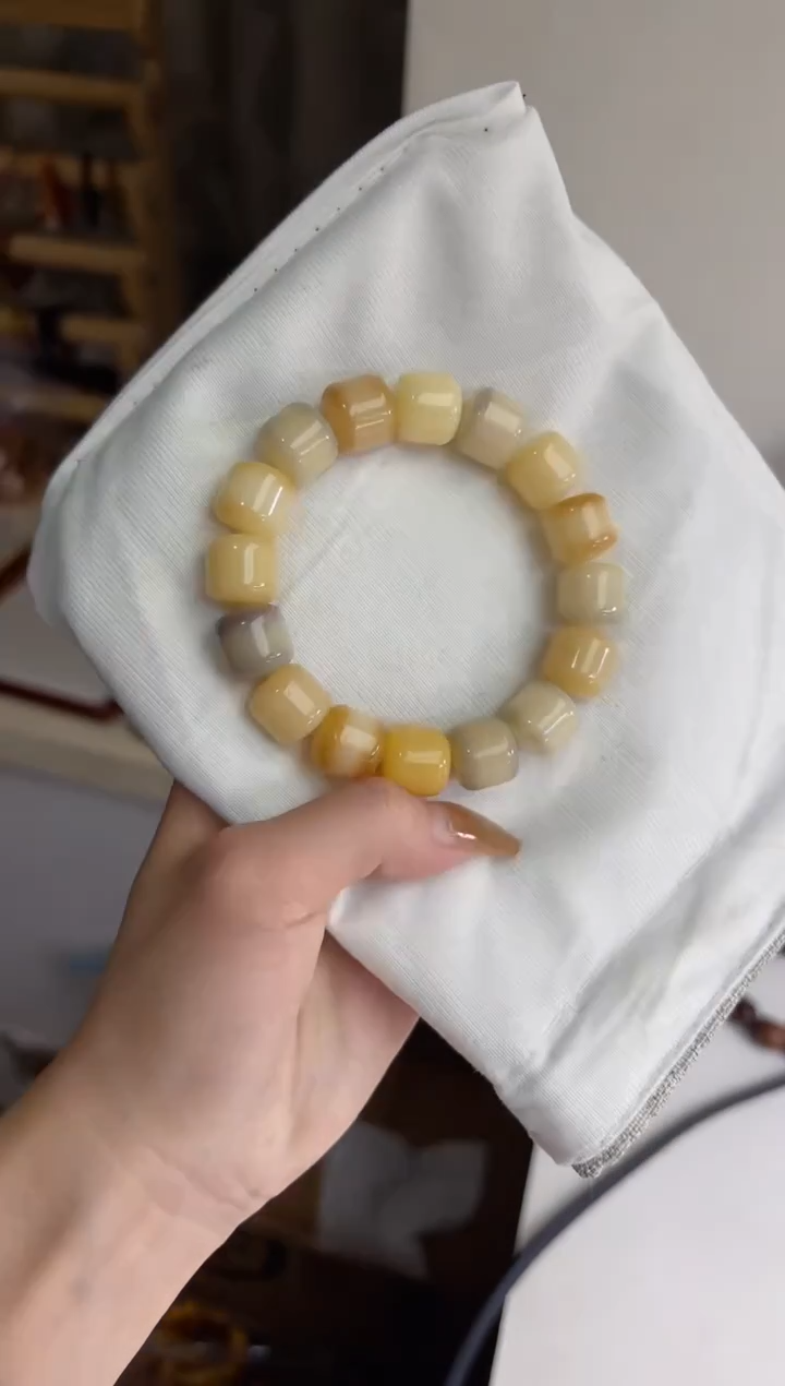 手串菩提根/象牙果沐p62紫美人干磨桶珠13*14mm手串