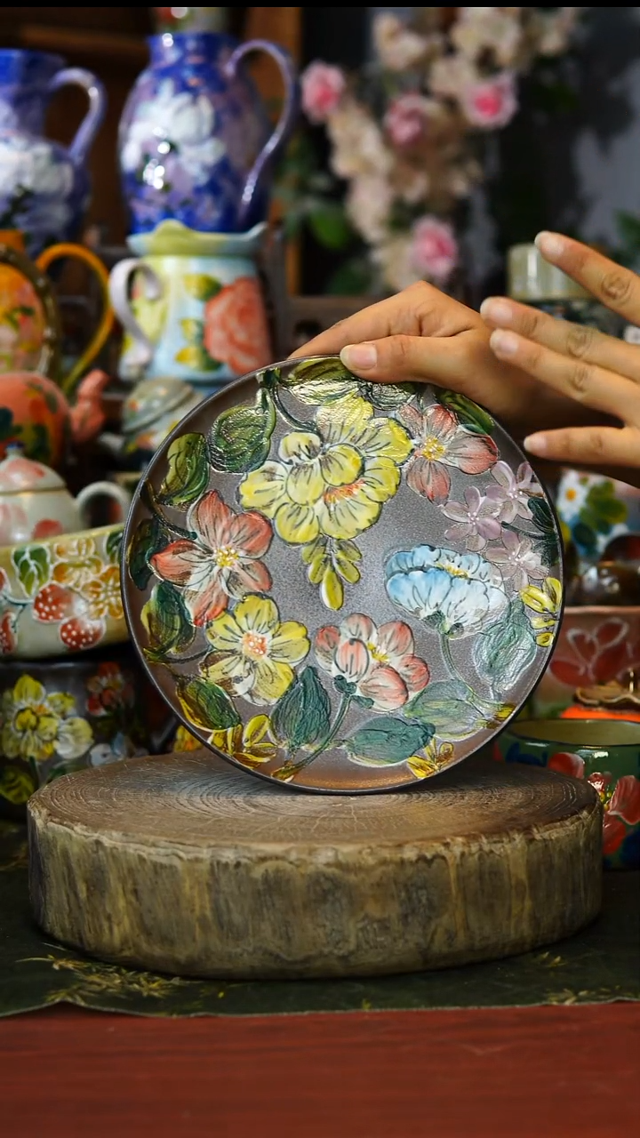 陶瓷180景德镇手工高温釉下彩