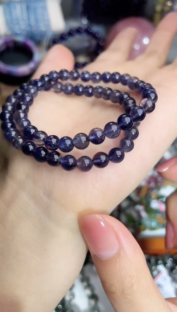 【闪购商品】堇青石手链未镶嵌6-7mm堇青石手链