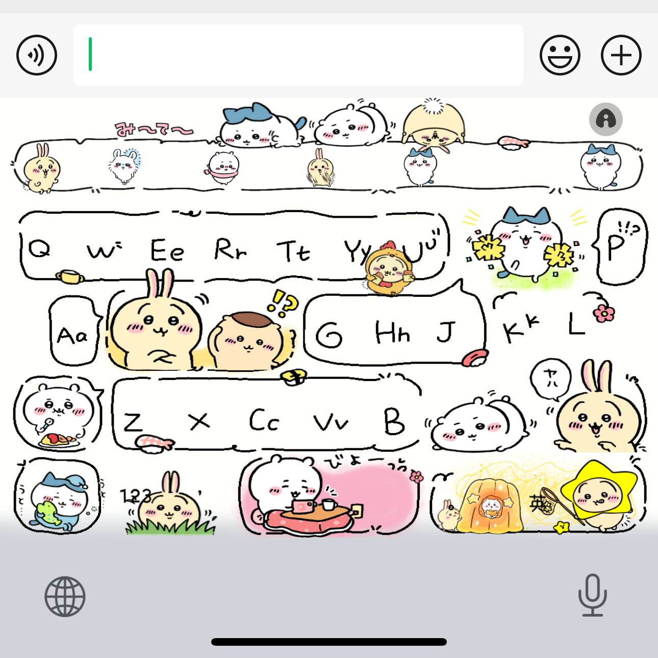 吉伊卡哇/ios苹果安卓百度输入法皮肤键盘白肚皮双系统双色