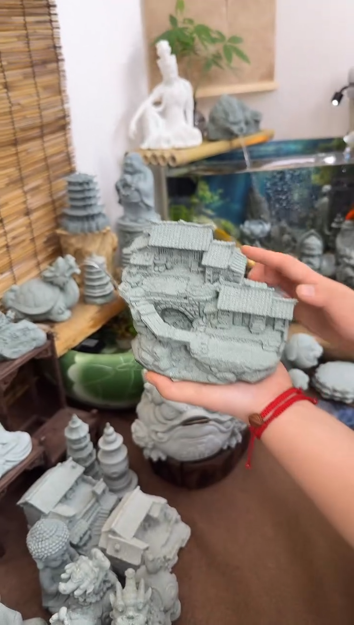 石材青砂石带桥农家院大号