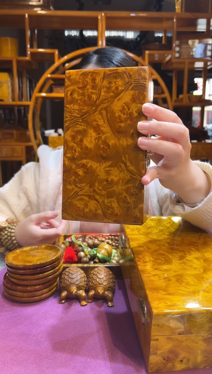 香樟木黄金樟满留疤中号首饰盒18