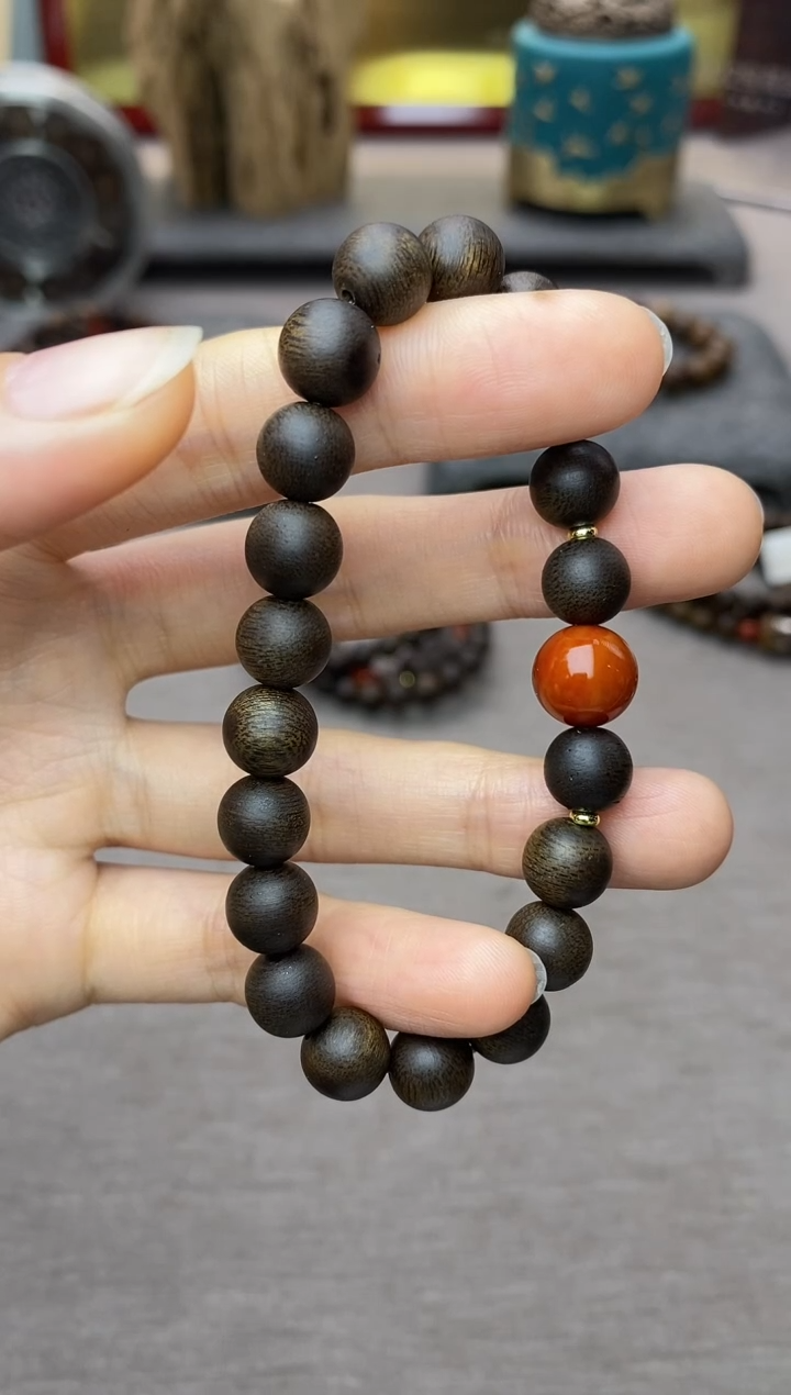 【闪购商品】沉香手串单圈越南芽庄白棋楠0.8 沉水