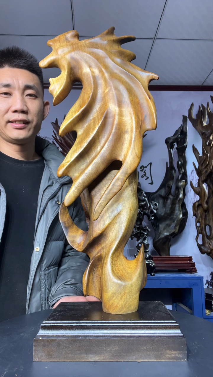 金丝楠木雕款旧**光金丝楠木工艺品摆件