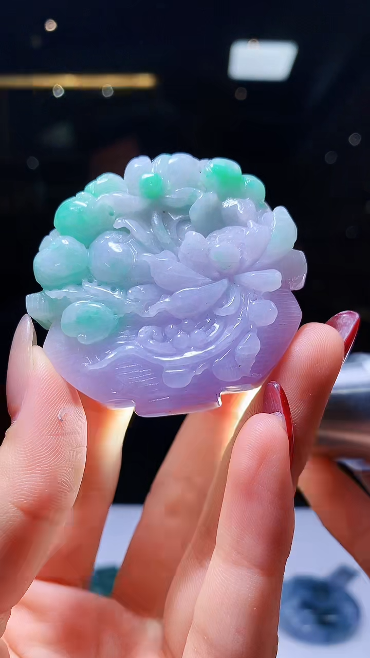 【闪购商品】定制翡翠未镶嵌1004hm-毛货挂件34