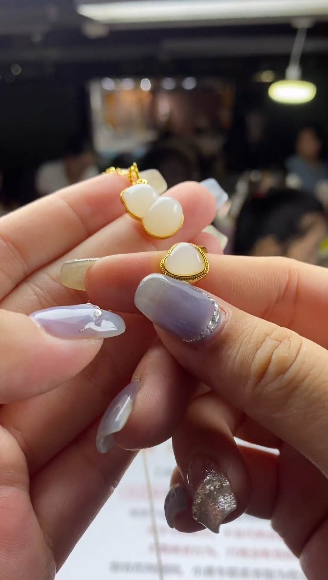 和田玉银S925镶嵌吊坠(不含链)戒指+吊坠-T119