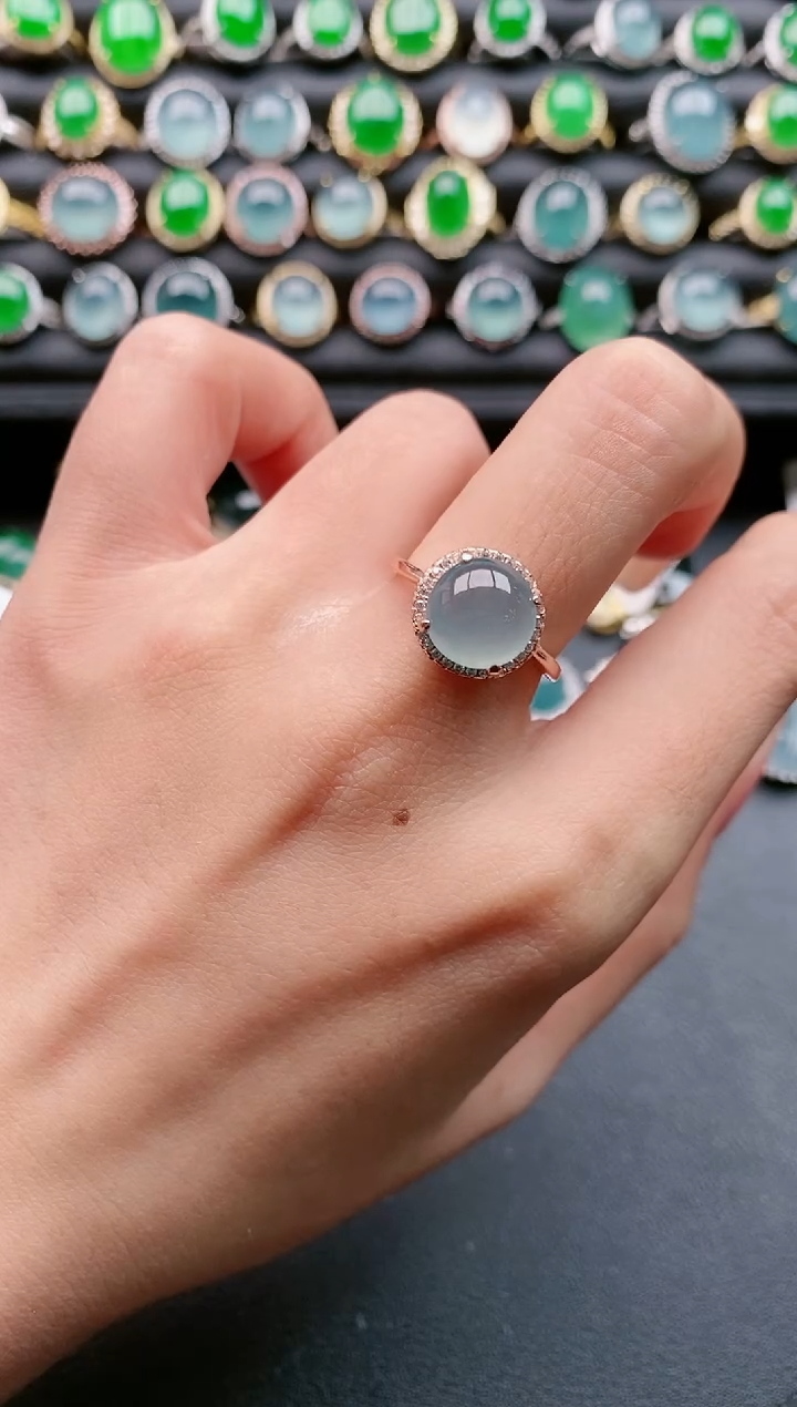 【闪购商品】翡翠戒指银S925镶嵌111111