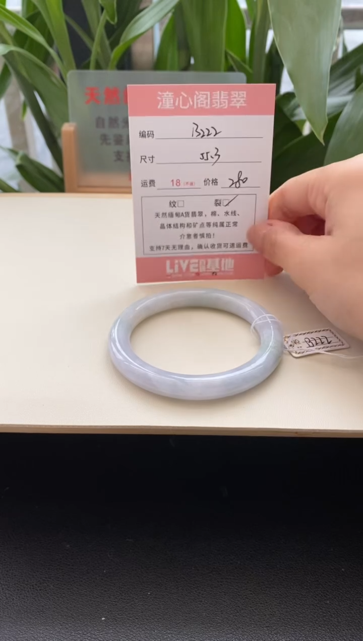 未镶嵌手镯翡翠55圈口编码b222