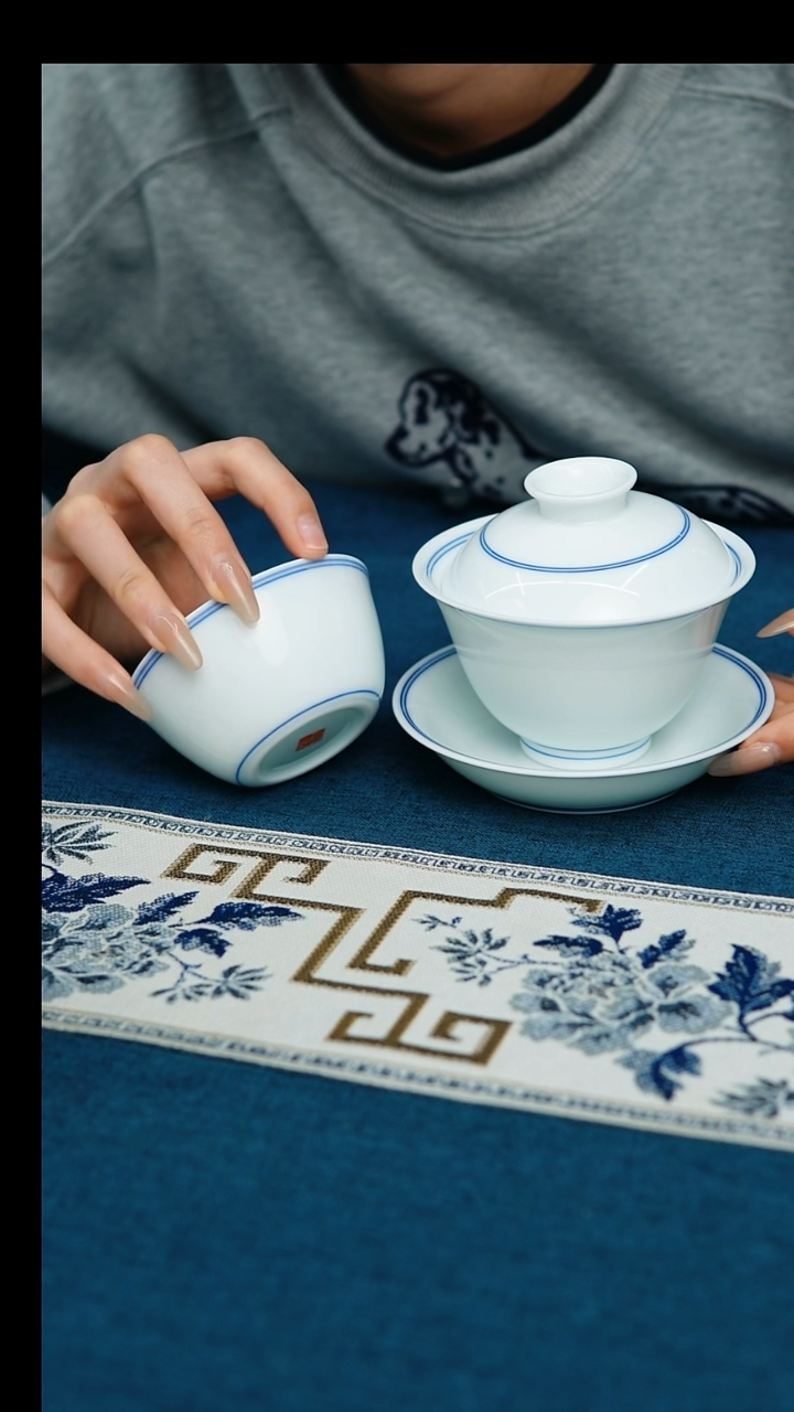 【闪购商品】双线元宝盖碗150cc 双线鸡缸杯