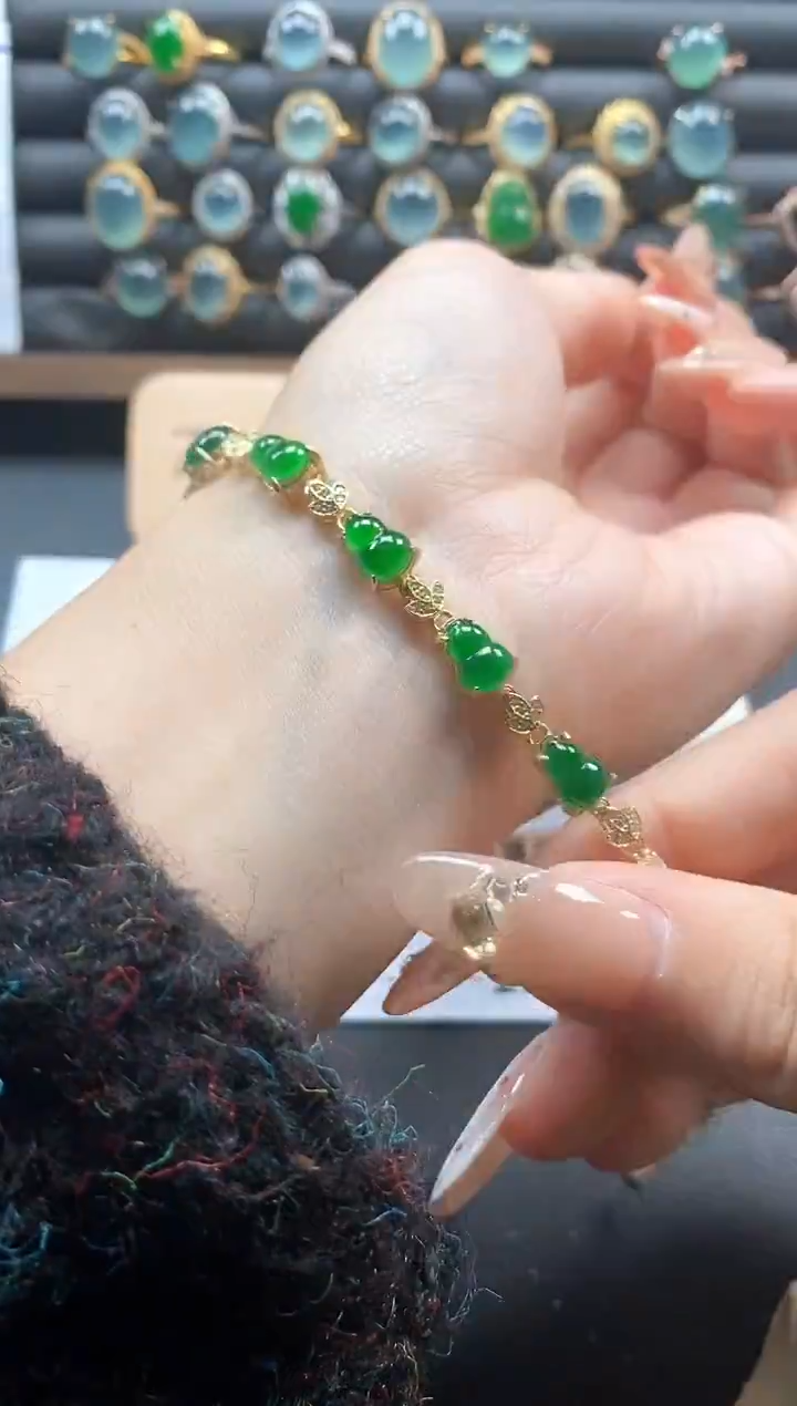 银S925镶嵌戒指翡翠51511