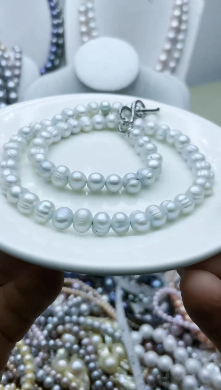 【闪购商品】淡水珍珠颈饰钛钢0