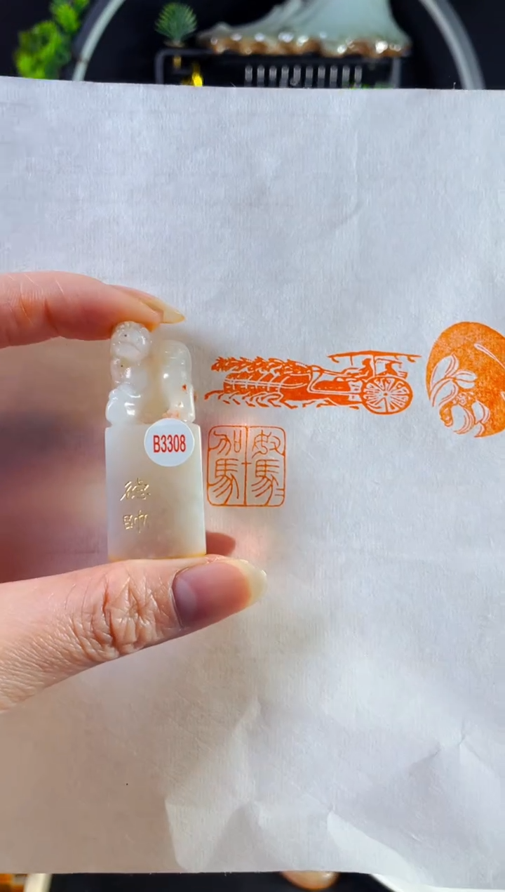 老挝石印石手工篆刻《驽马十驾》