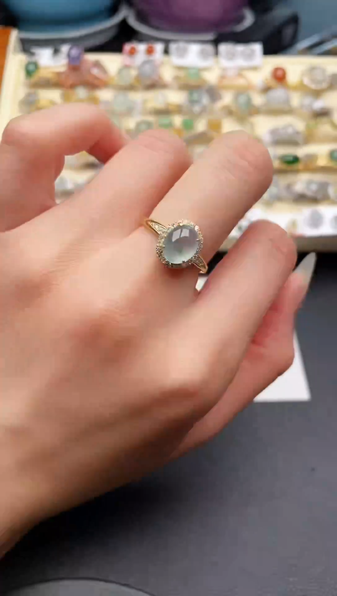 【闪购商品】翡翠戒指银S925镶嵌2222222222+3