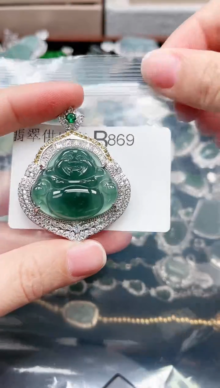 【闪购商品】翡翠颈饰未镶嵌869赠皮绳