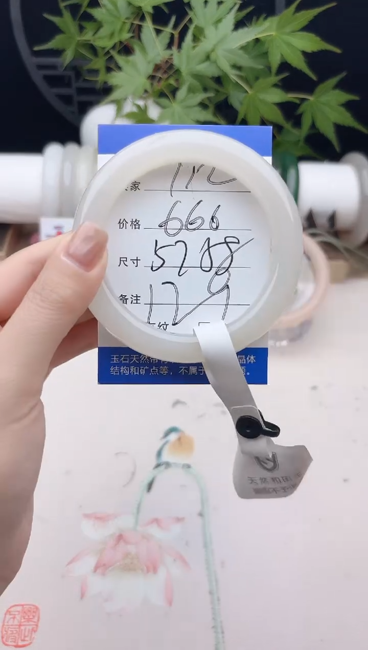 和田玉手镯未镶嵌高冰白112