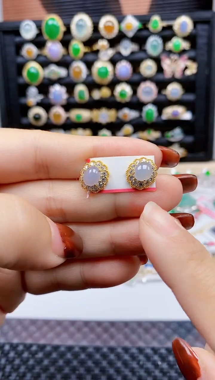 银S925镶嵌戒指翡翠117