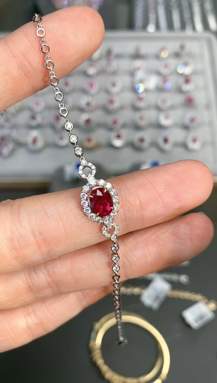 【闪购商品】红宝石手链18K金镶嵌1.0ct/年货节专属价