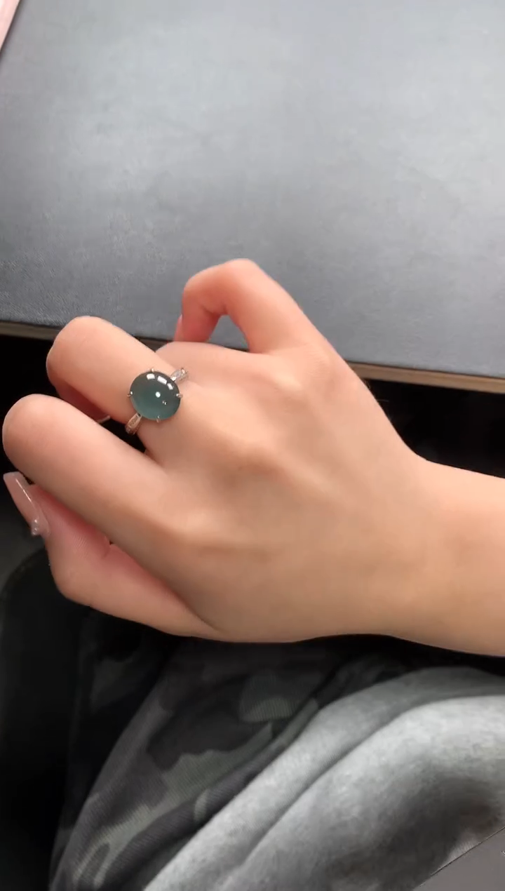 【闪购商品】翡翠戒指银S925镶嵌62141