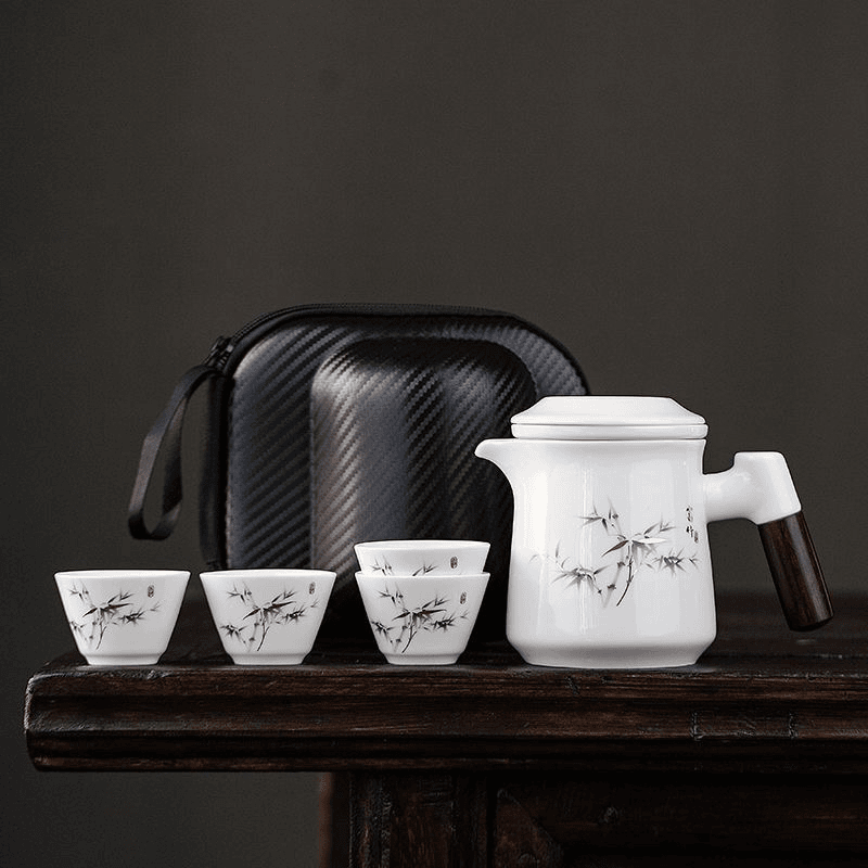AA063便携式旅行茶具大容量水杯户外旅游车载防烫茶壶办公杯茶杯D