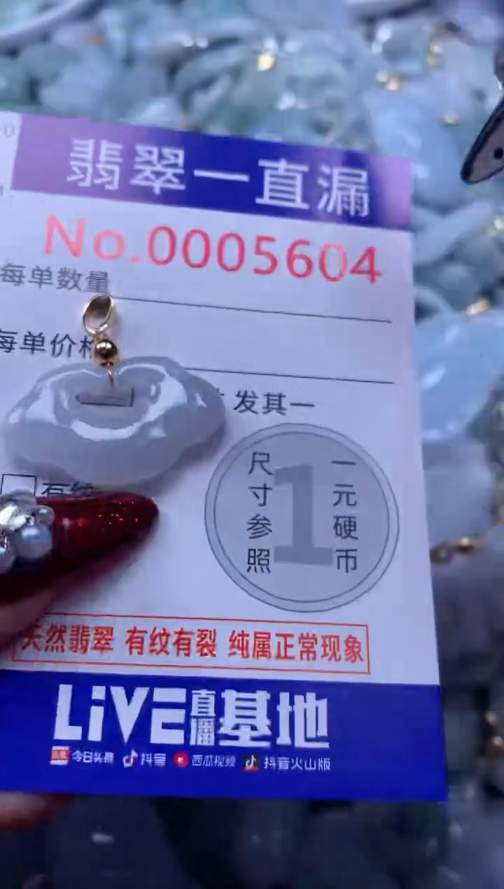 吊坠(不含链)未镶嵌翡翠5604