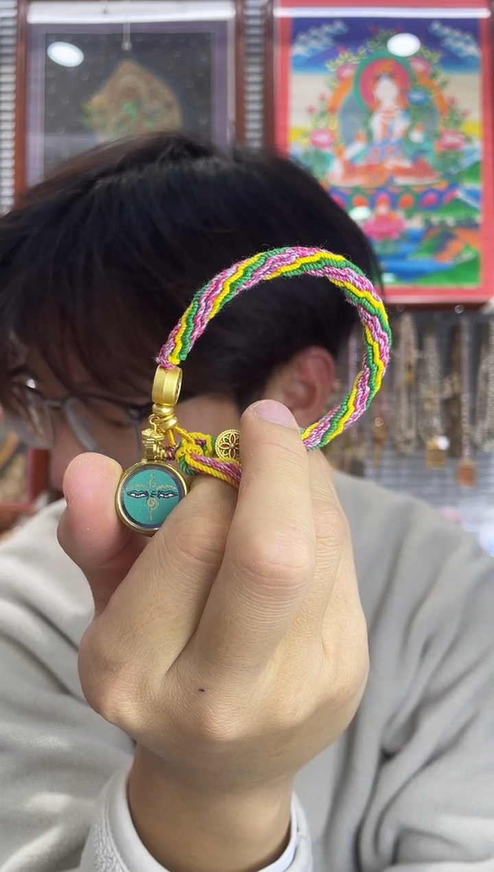 手链绿度母 纯手绘唐卡（非质量问题 不退不换）