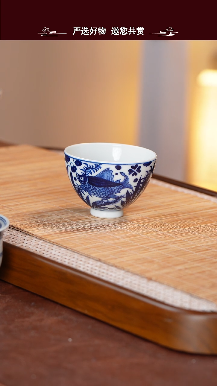 手工手绘青花茶杯