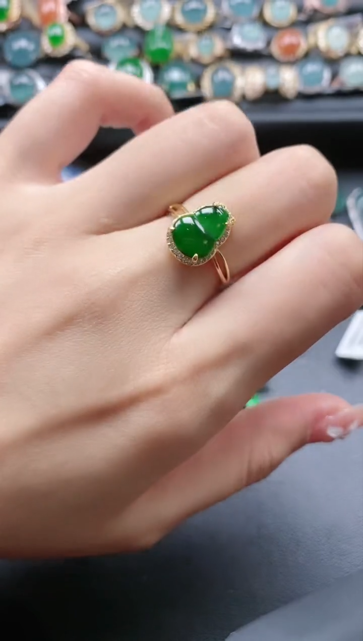 【闪购商品】翡翠戒指银S925镶嵌51511