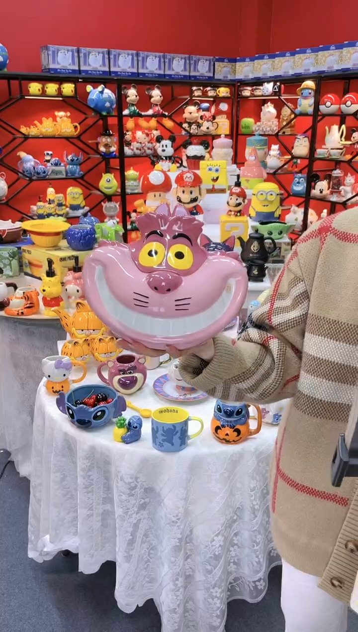 【闪购商品】.@@陶瓷柴郡猫储物罐