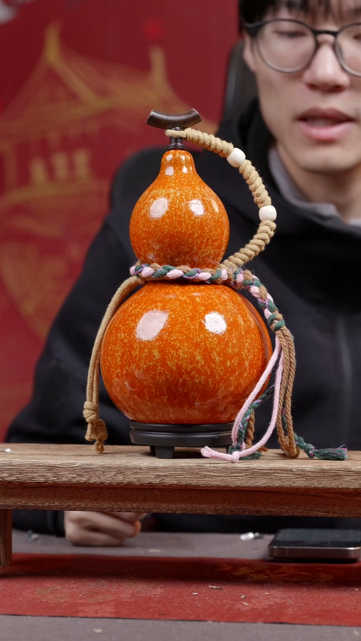 948微瑕尾货款大漆精品葫芦（介意勿拍）600ml