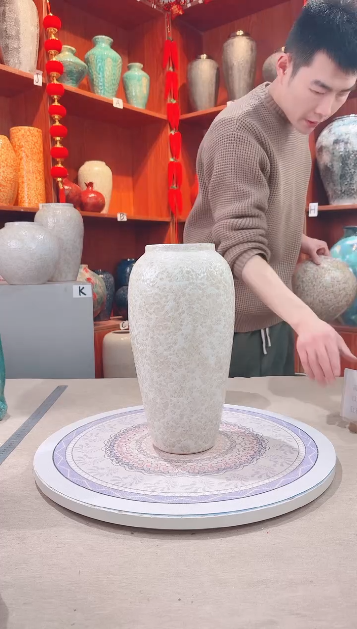 【闪购商品】瓶陶瓷花瓶 无花 茶白大号