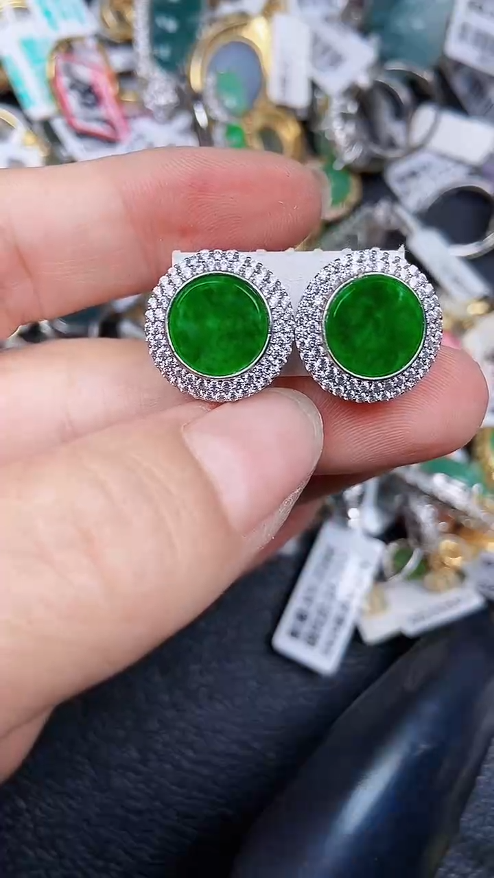 颈饰银S925镶嵌翡翠0043