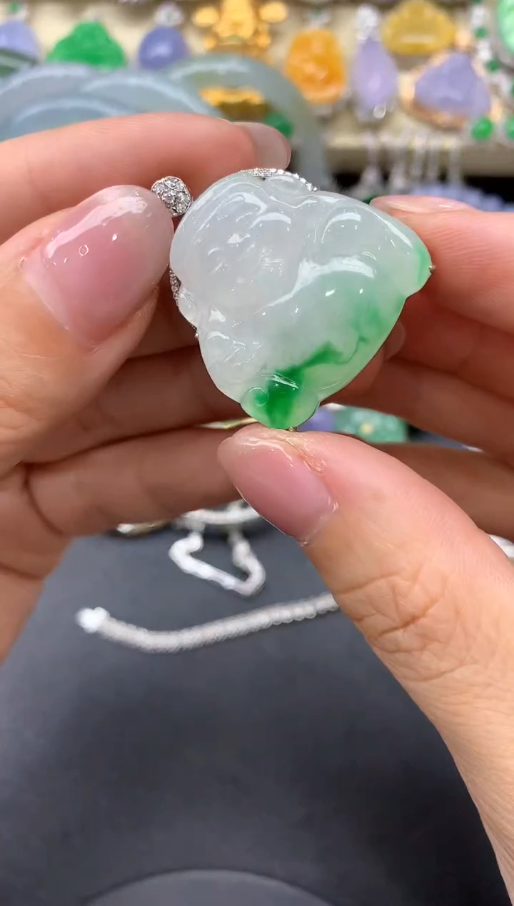 【闪购商品】翡翠颈饰18K金镶嵌425-中国好珍宝