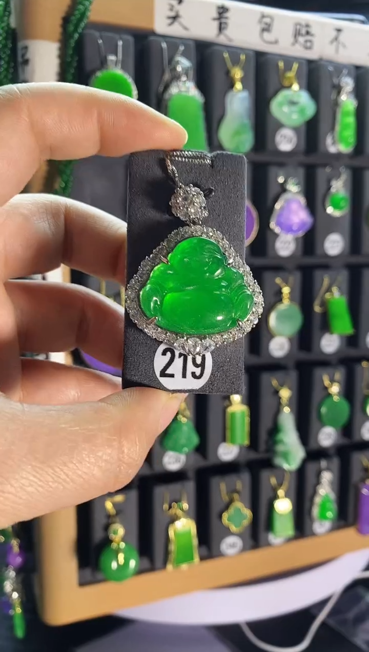 【闪购商品】翡翠耳饰银S925镶嵌219....