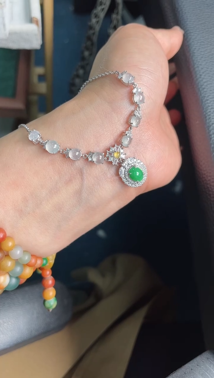 【闪购商品】翡翠戒指银S925镶嵌2222222222  70